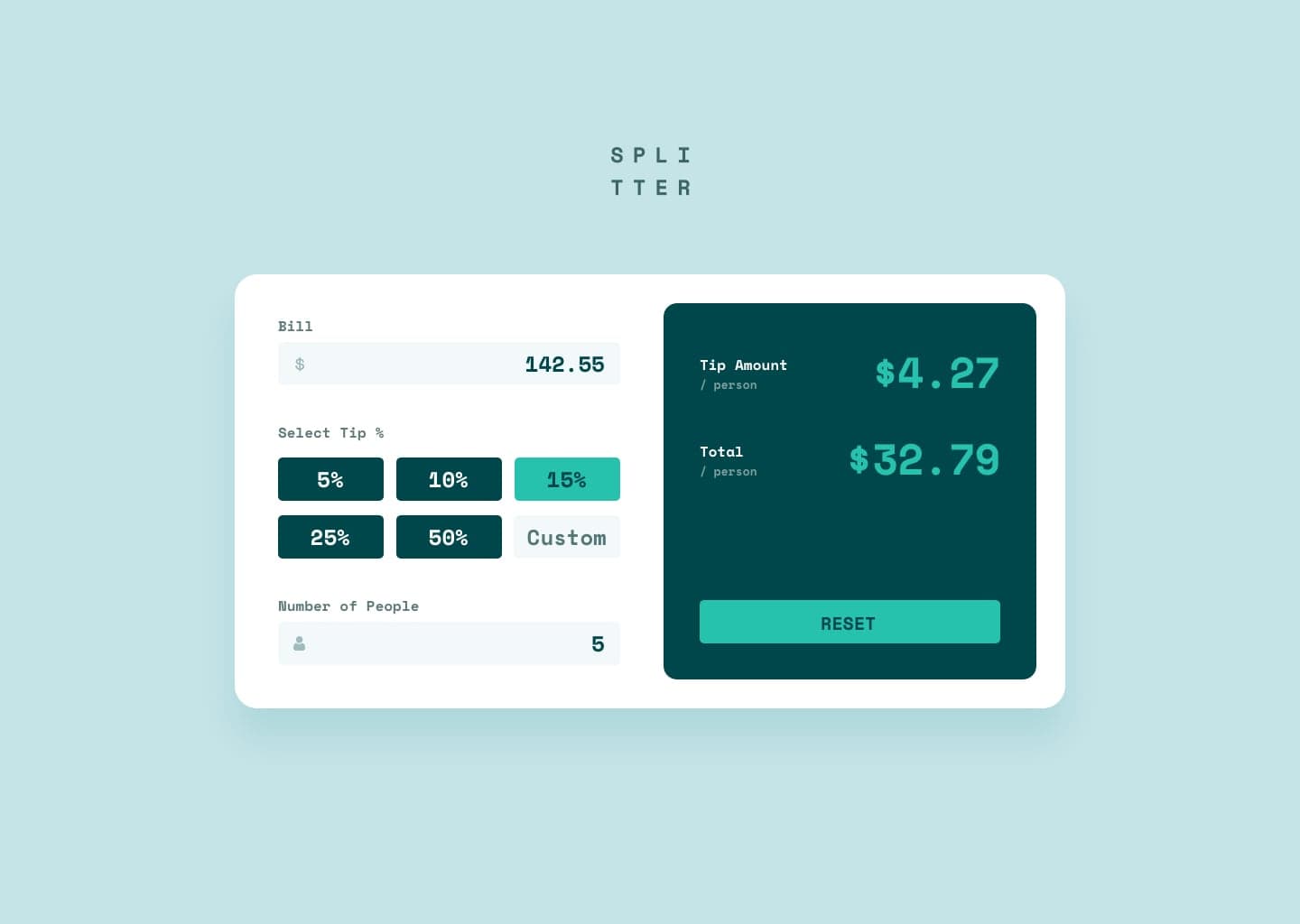 The tip calculator app