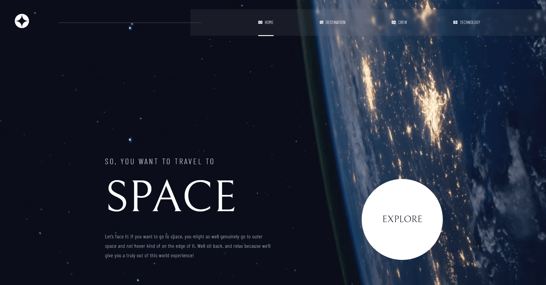 The Space Tourism website