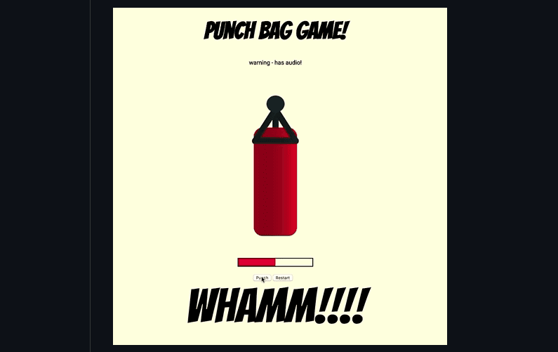 The Punchbag Game app