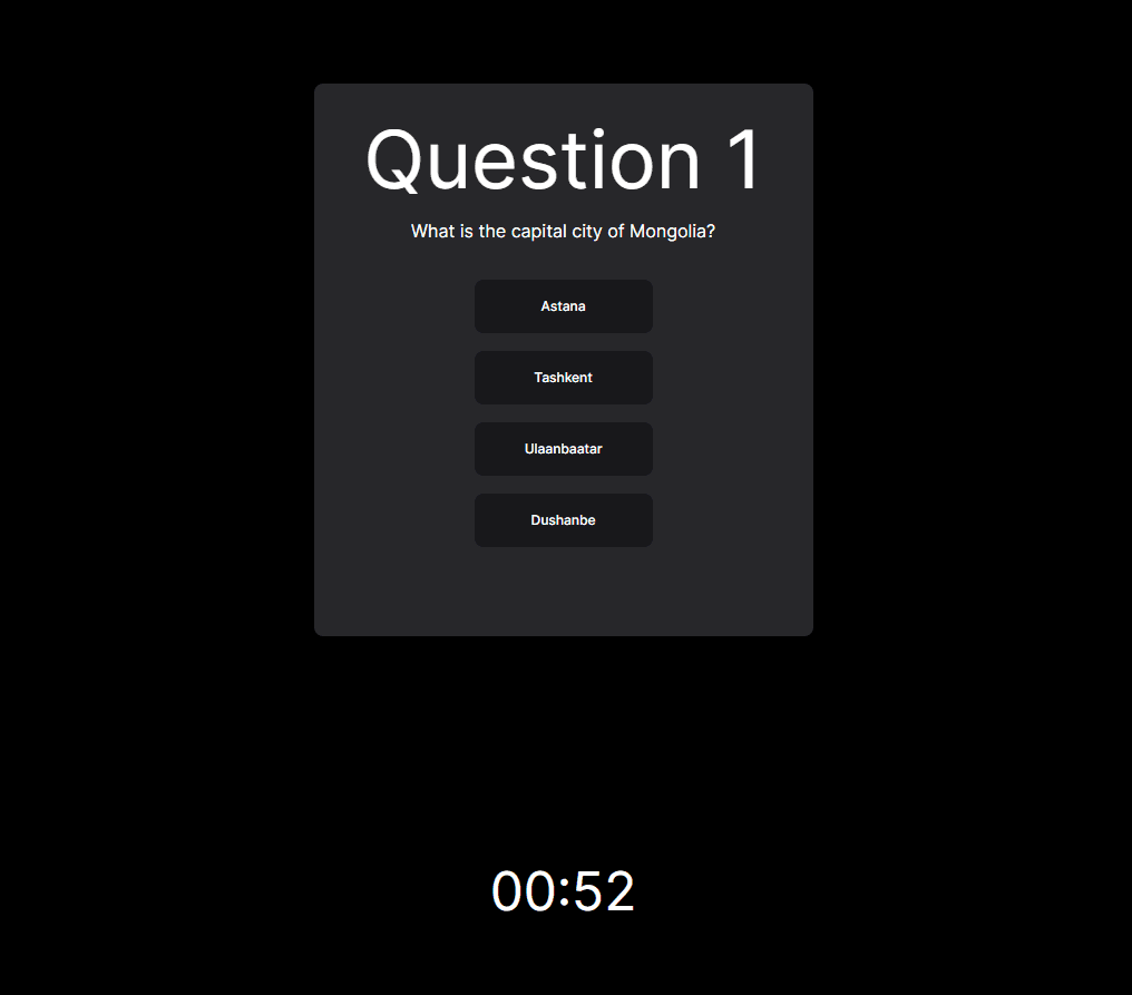 The quiz app